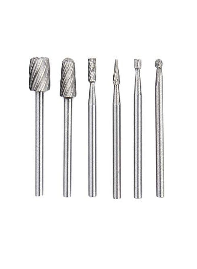 UPTODATETOOLS 6PCS Rotary Burr Practical Multi Drill Bits Wood Shank Set Rotary Burrs Milling Cutter File Abrasive Carving Tools for Dremel Accessories - Image 5